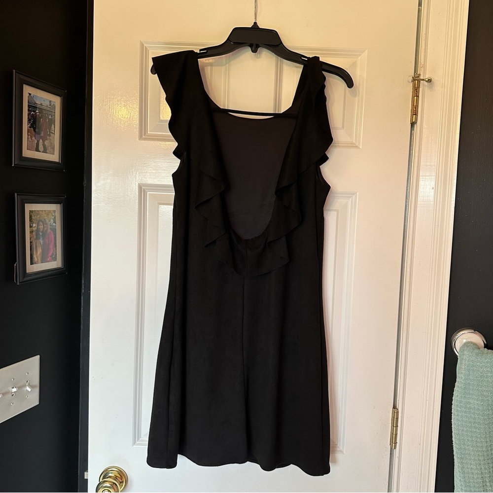 Open back ruffle dress